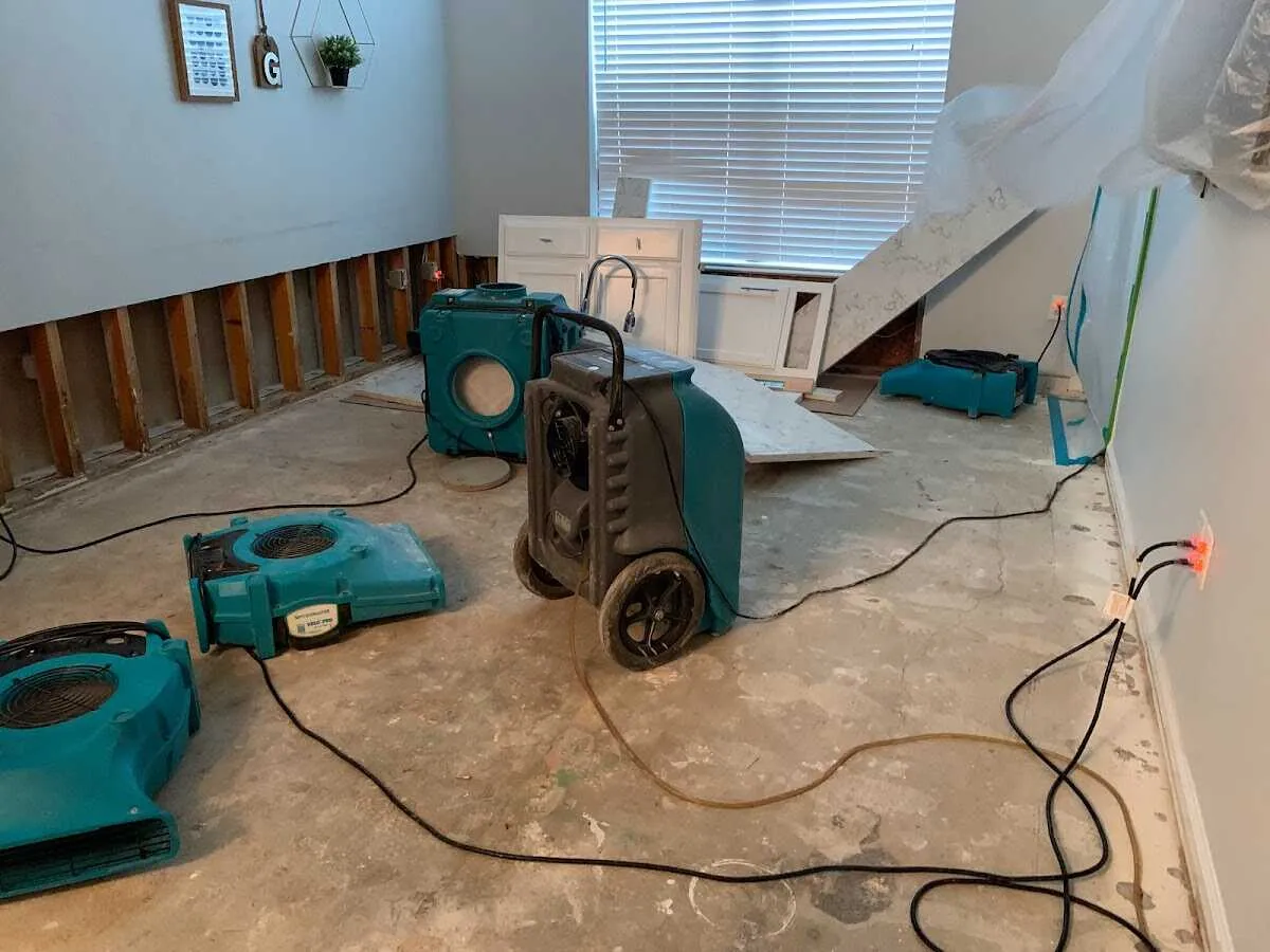 Dehumidifier in flood-cut room for Water Extraction & Removal in Lewisburg